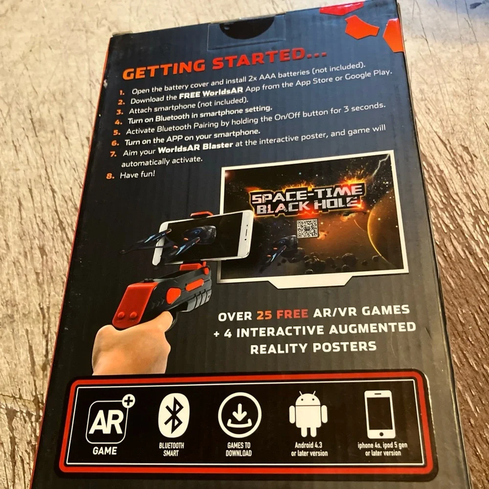 VR AR Blaster Controller - Red and Black